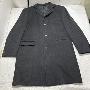 Vintage C&A Canda Men's EU 58 US XL Dark Gray Wool Blend Coat Lapel Collar